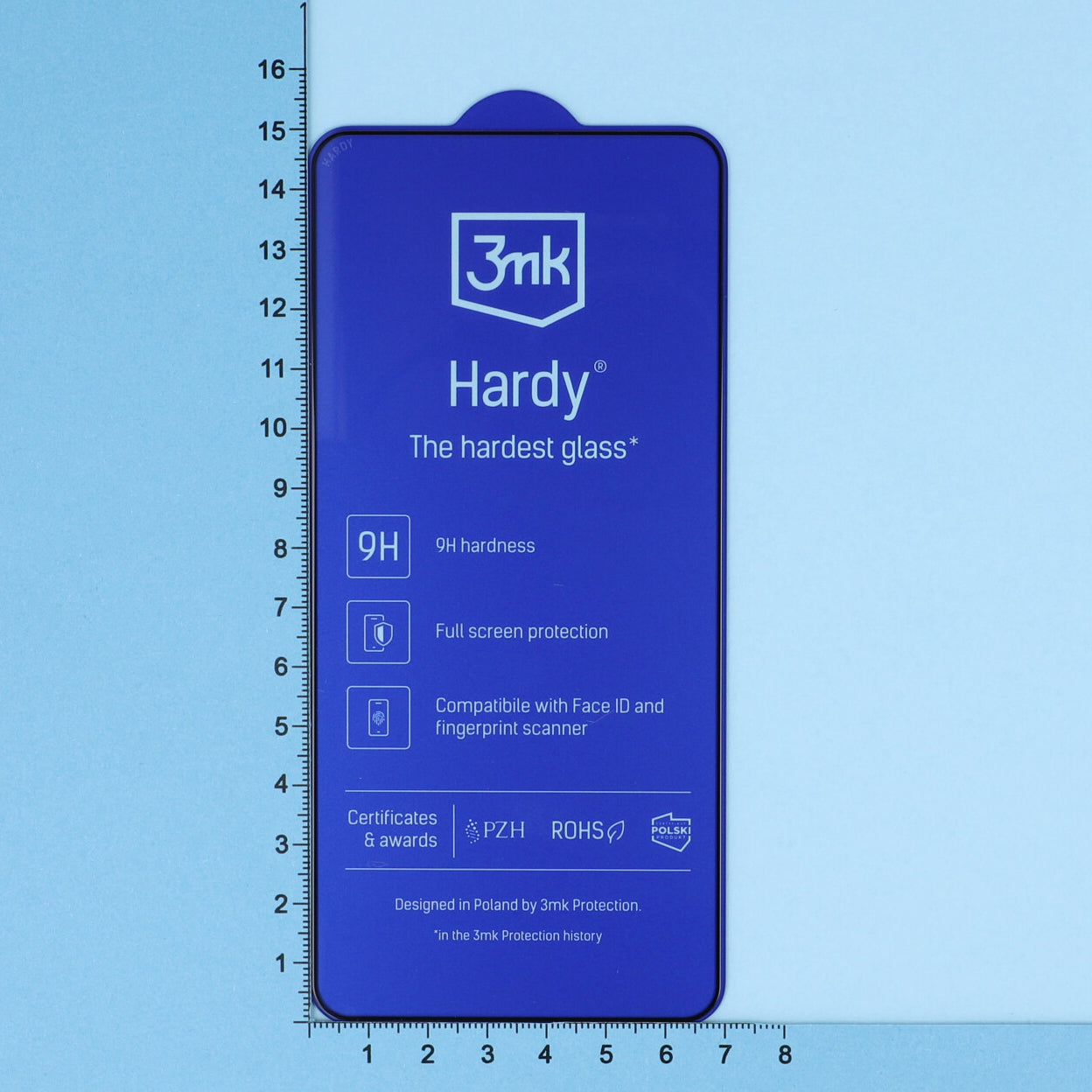 Gehärtetes Glas 3mk Hardy für Galaxy S21 FE 5G, schwarzer Rahmen