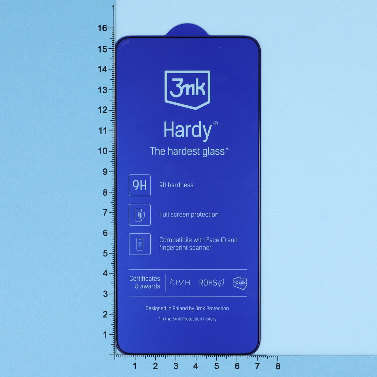 Gehärtetes Glas 3mk Hardy für Galaxy S21 Plus 5G, schwarzer Rahmen