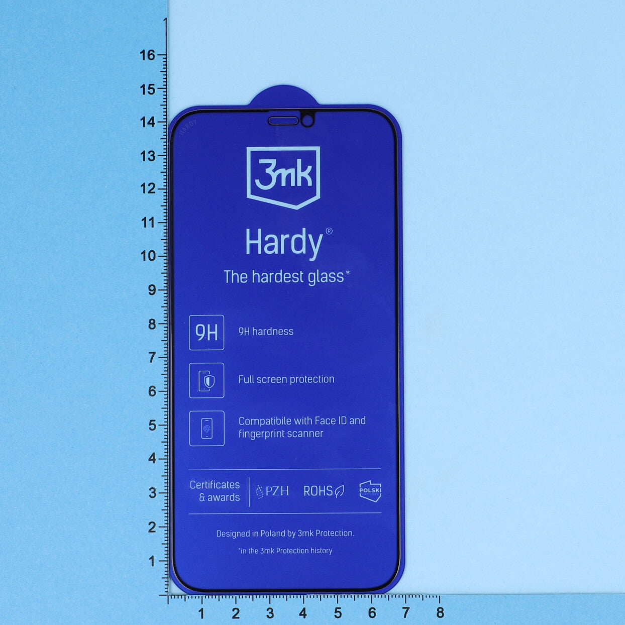 Gehärtetes Glas 3mk Hardy für iPhone 12 / 12 Pro, schwarzer Rahmen
