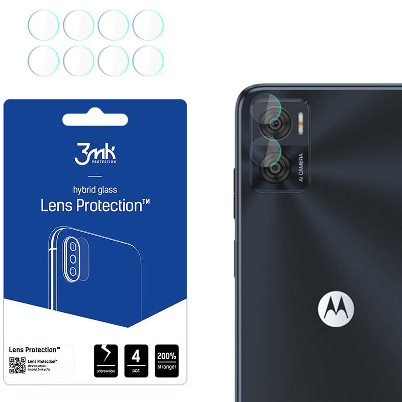 Objektivschutz 3mk Lens Protection für Motorola Moto E22, Transparent