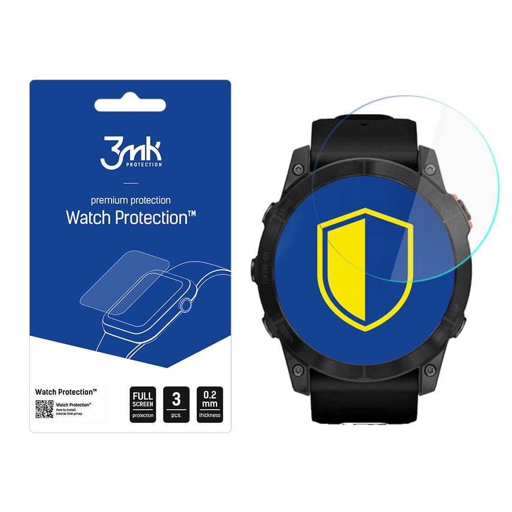 Hybridglas 3mk Watch Protection für Garmin Fenix 7X, 3 Stück