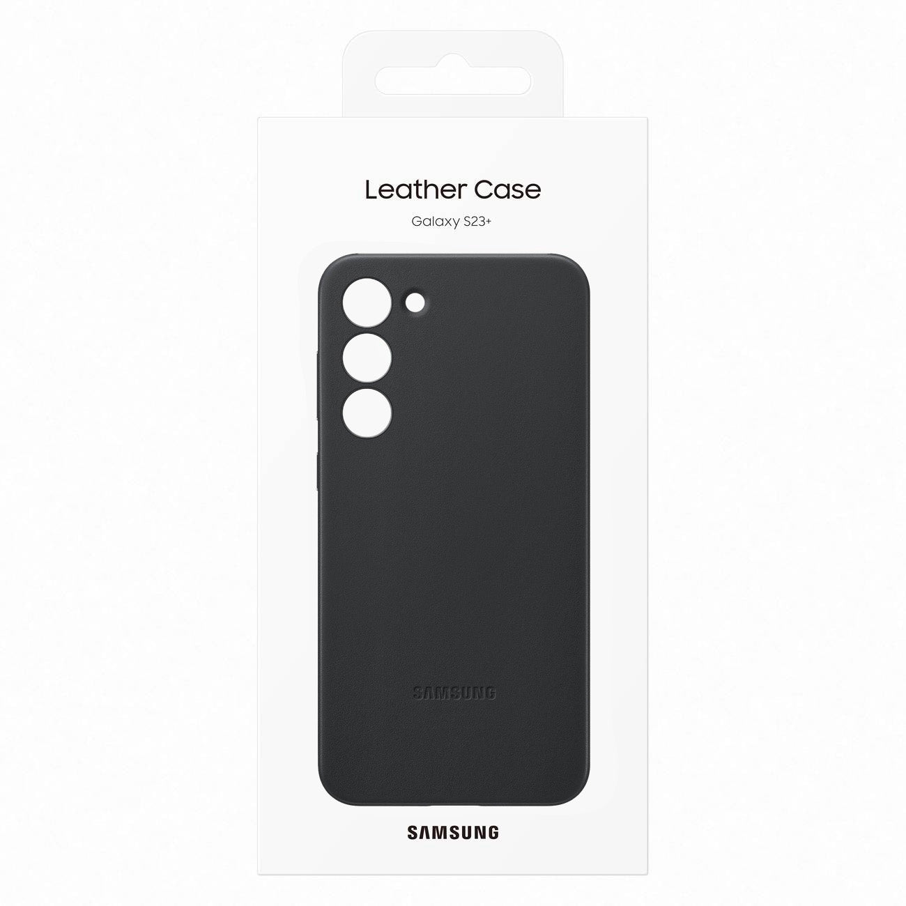Schutzhülle Samsung Leather Cover für Galaxy S23 Plus, Schwarz