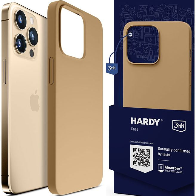 Schutzhülle 3mk Hardy Silicone MagCase MagSafe für iPhone 14 Pro, Gold