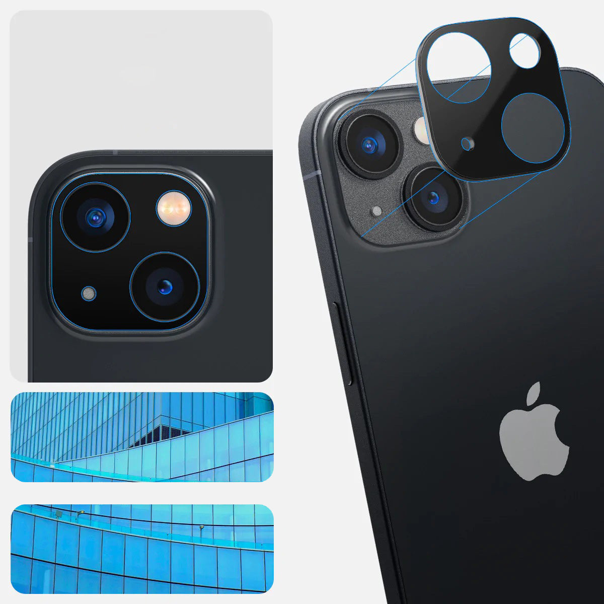 Glas für die Kamera Spigen Glas.tR Optik 2-Pack für iPhone 14 / 14 Plus, Schwarz
