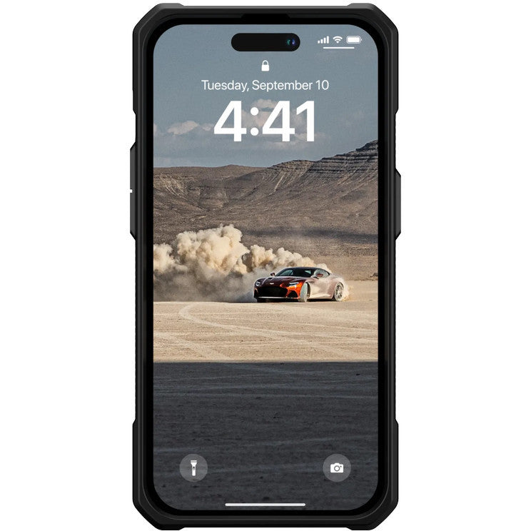 Schutzhülle Urban Armor Gear Monarch für iPhone 14 Pro, Schwarz + carbon