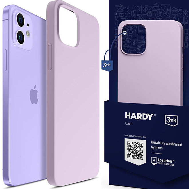 Schutzhülle 3mk Hardy Silicone MagCase MagSafe für iPhone 12, Violett