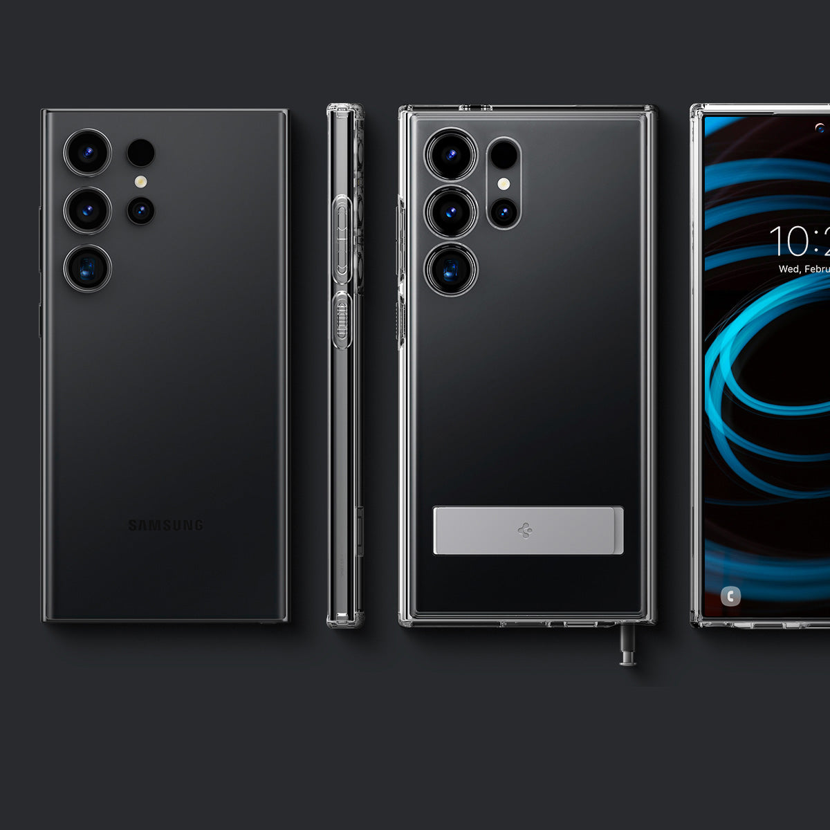 Schutzhülle für Galaxy S24 Ultra, Spigen Ultra Hybrid S, Transparent