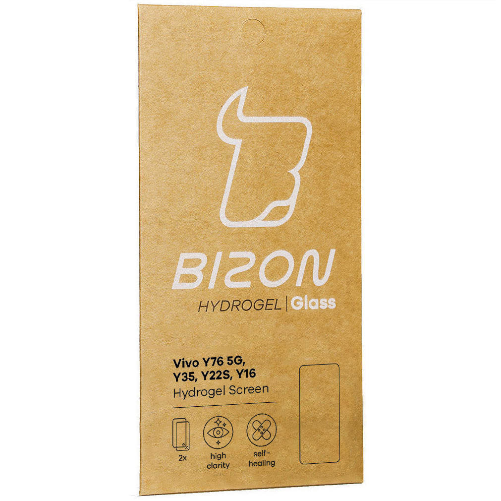 Hydrogel Folie für den Bildschirm Bizon Glass Hydrogel, Vivo Y76 5G / Y35 / Y22s / Y16, 2 Stück