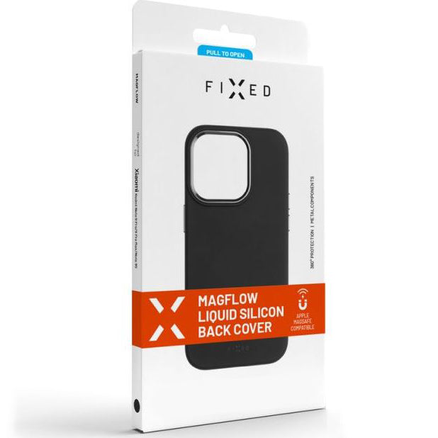Schutzhülle Fixed MagFlow z MagSafe für iPhone 14, Schwarz