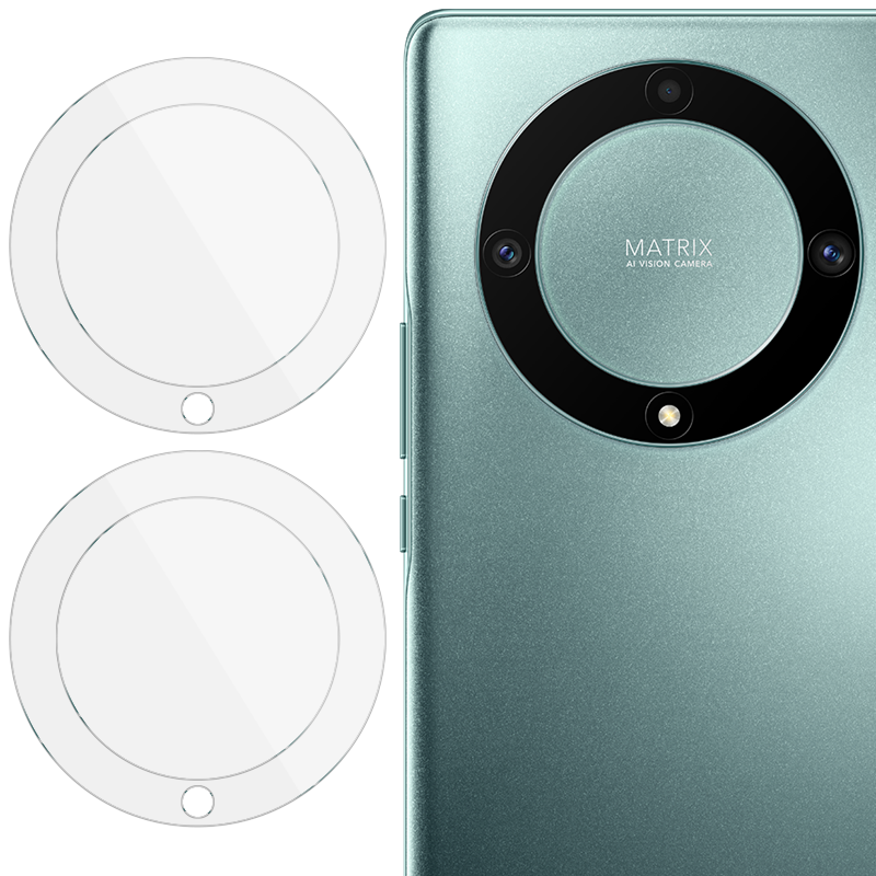 Gehärtetes Glas für die Kamera Bizon Glass Lens für Honor Magic5 Lite, 2 Stück