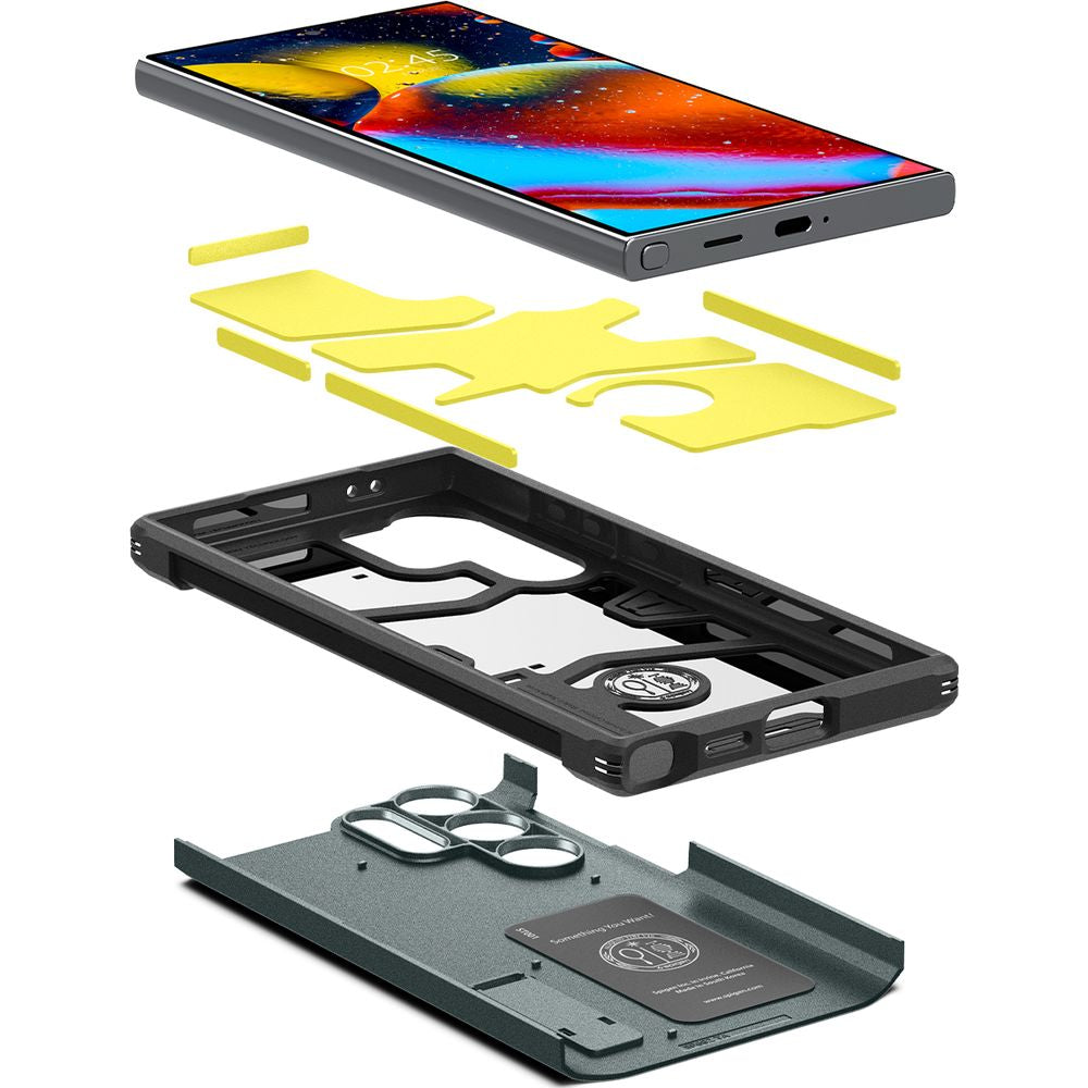 Schutzhülle für Galaxy S24 Ultra, Spigen Tough Armor, Grün