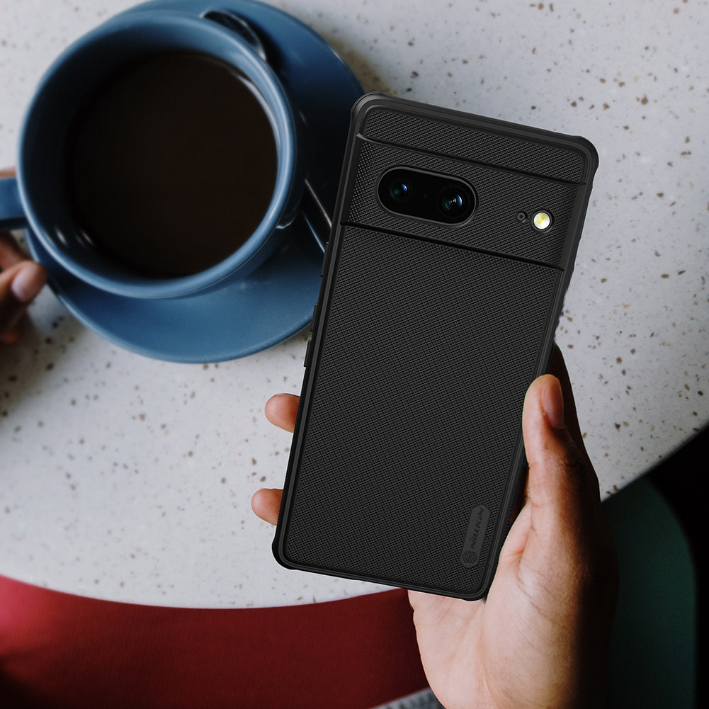 Schutzhülle Nillkin Super Frosted Shield Pro für Google Pixel 7, Schwarz