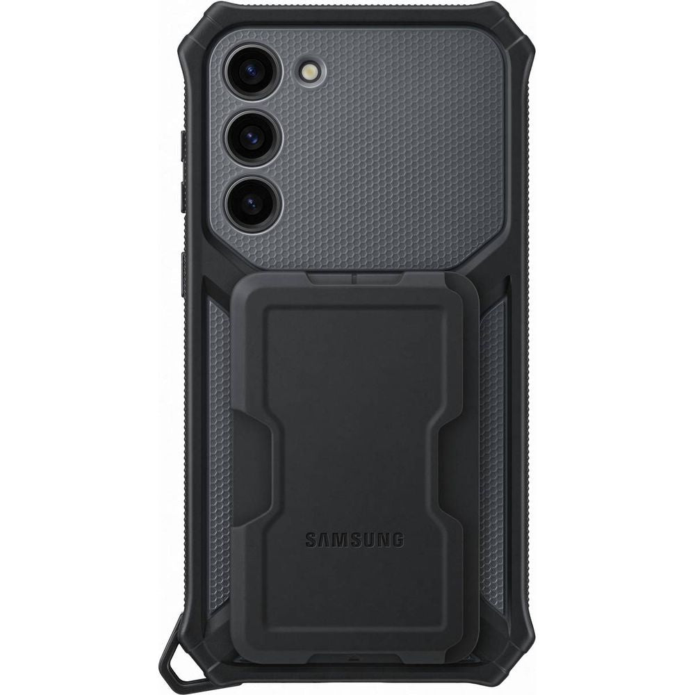 Schutzhülle Samsung Rugged Gadget Case für Galaxy S23 Plus, Schwarz und grau