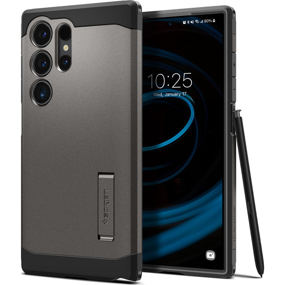 Schutzhülle für Galaxy S24 Ultra, Spigen Tough Armor, Rotguss