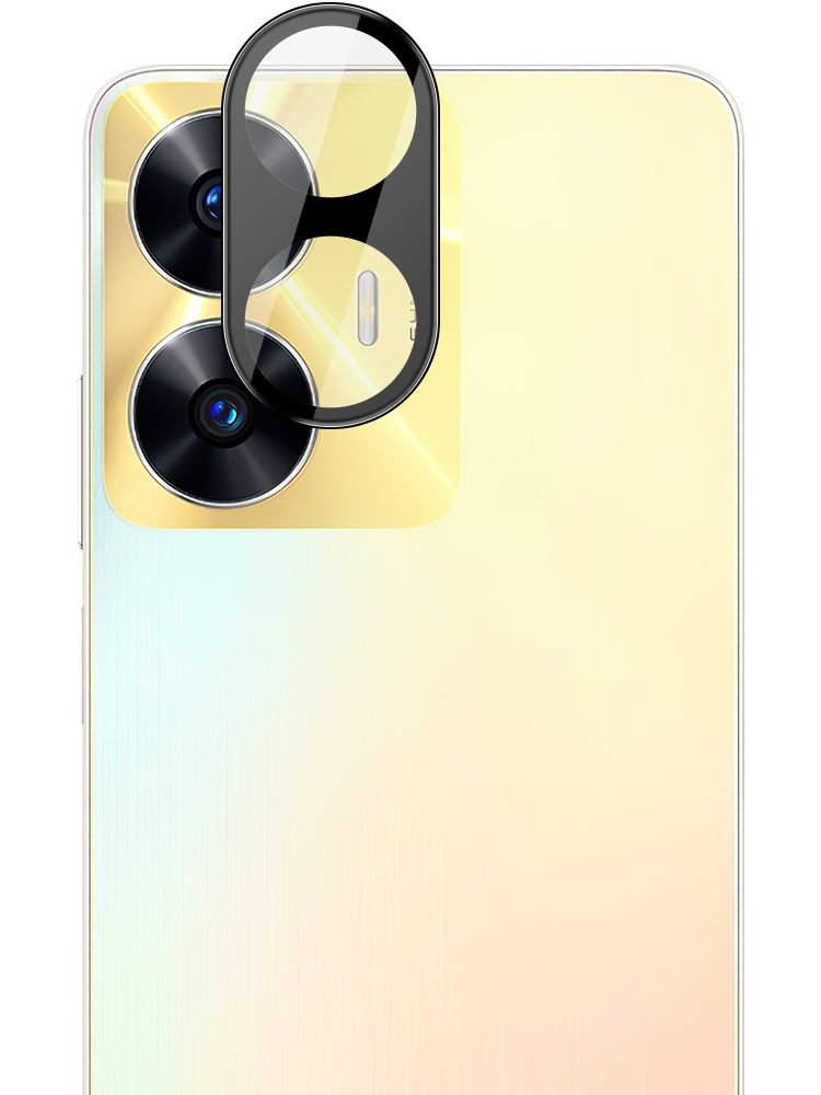 Gehärtetes Glas für die Kamera Bizon Glass Silk Lens für Realme C55, 2 Stück