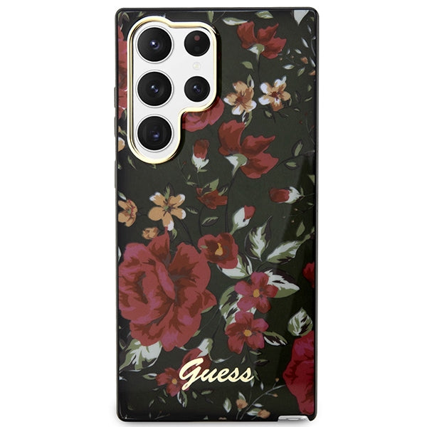 Schutzhülle Guess Hardcase Flower Collection für Galaxy S23 Ultra, Grün