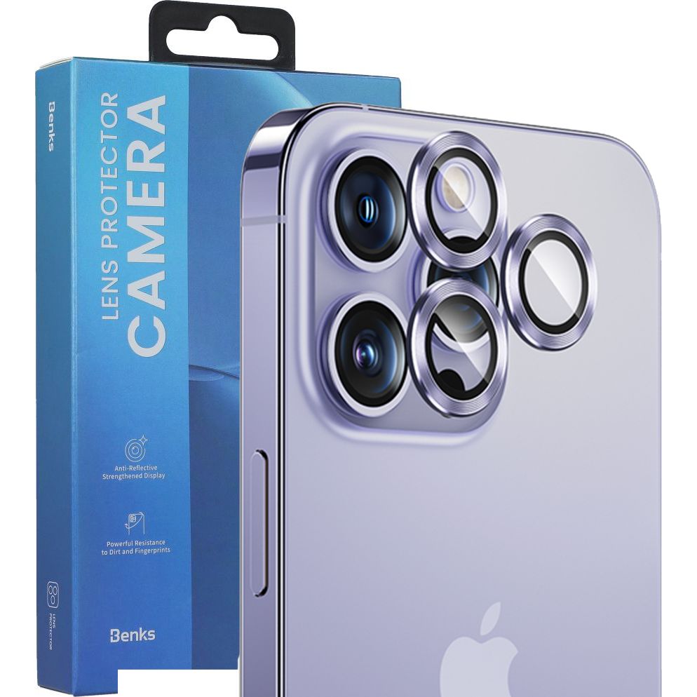 Kameraglas Benks DR Sapphire Camera Lens für iPhone 14 Pro / 14 Pro Max, Violett