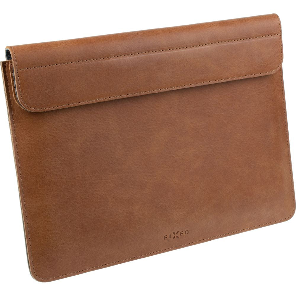 Leder-Schutzhülle Fixed Oxford für MacBook Air 13.6" M4 / M3 / M2, Braun