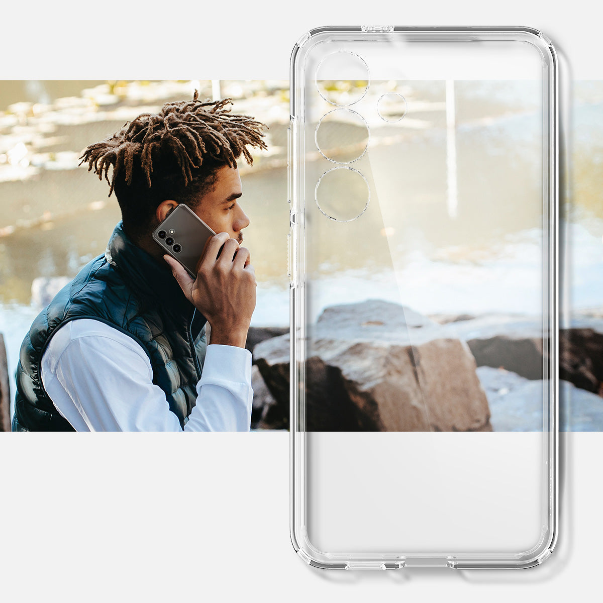 Schutzhülle für Galaxy S24 Plus, Spigen Ultra Hybrid, Transparent