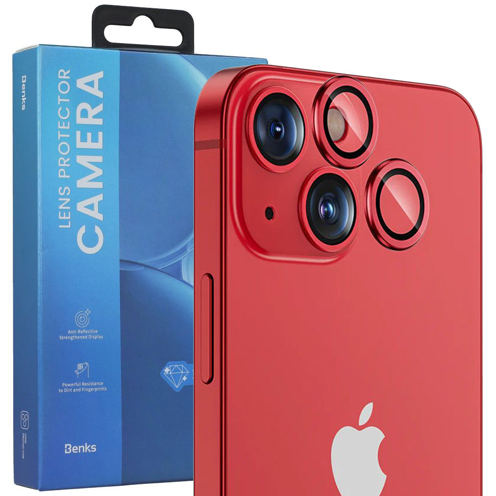Kameraglas Benks DR Sapphire Camera Lens für iPhone 14 / 14 Plus, Rot