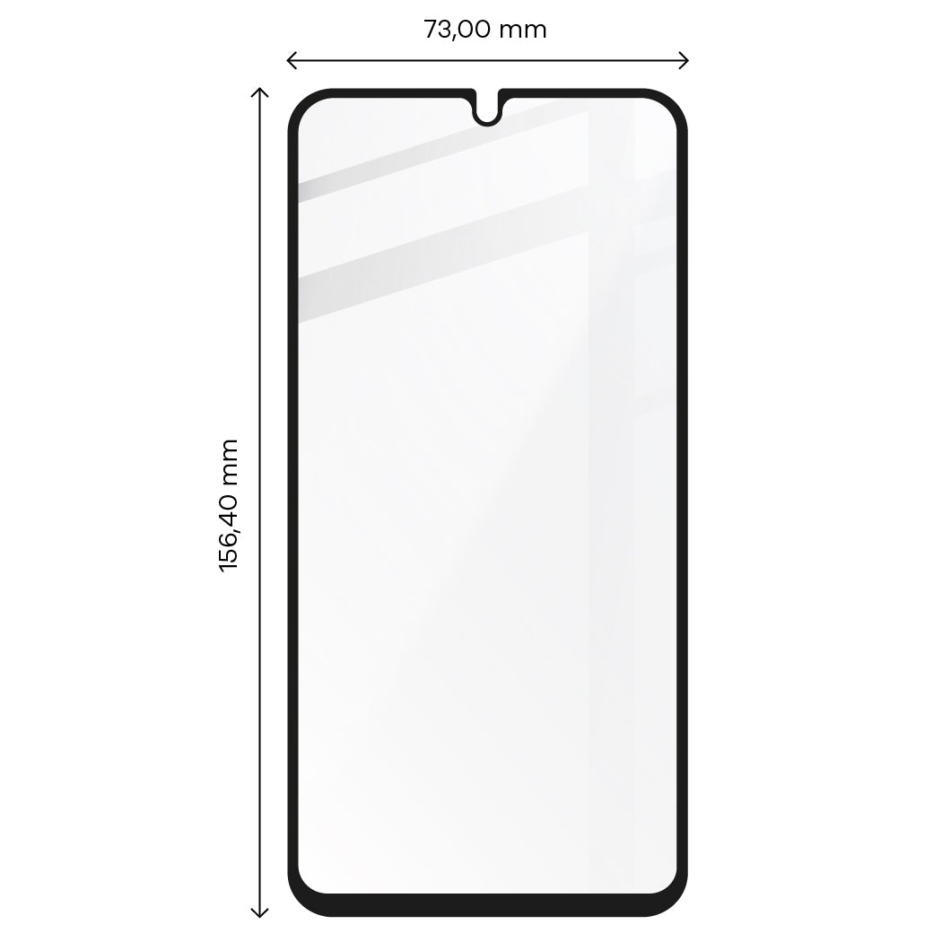 Gehärtetes Glas Bizon Glass Edge 2 - 2 Stück + Kameraschutz für Galaxy A34 5G, Schwarz