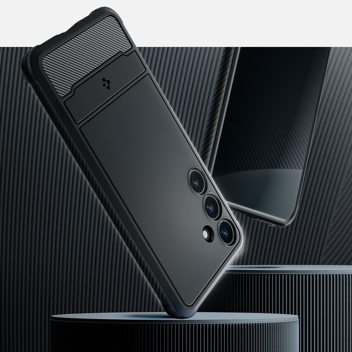 Schutzhülle für Galaxy S24 Plus, Spigen Rugged Armor, Schwarz