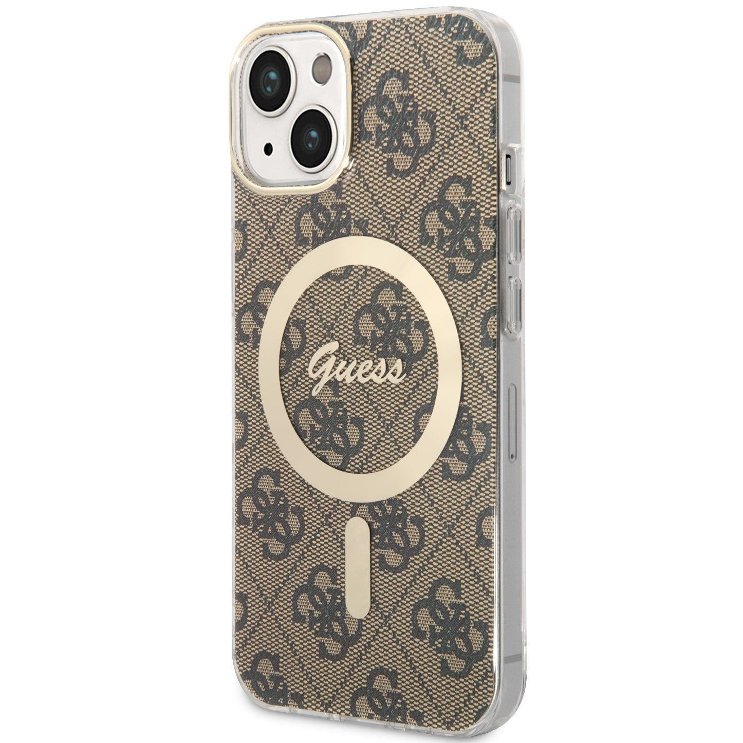 Guess Hardcase 4G MagSafe Tasche für iPhone 14, braun