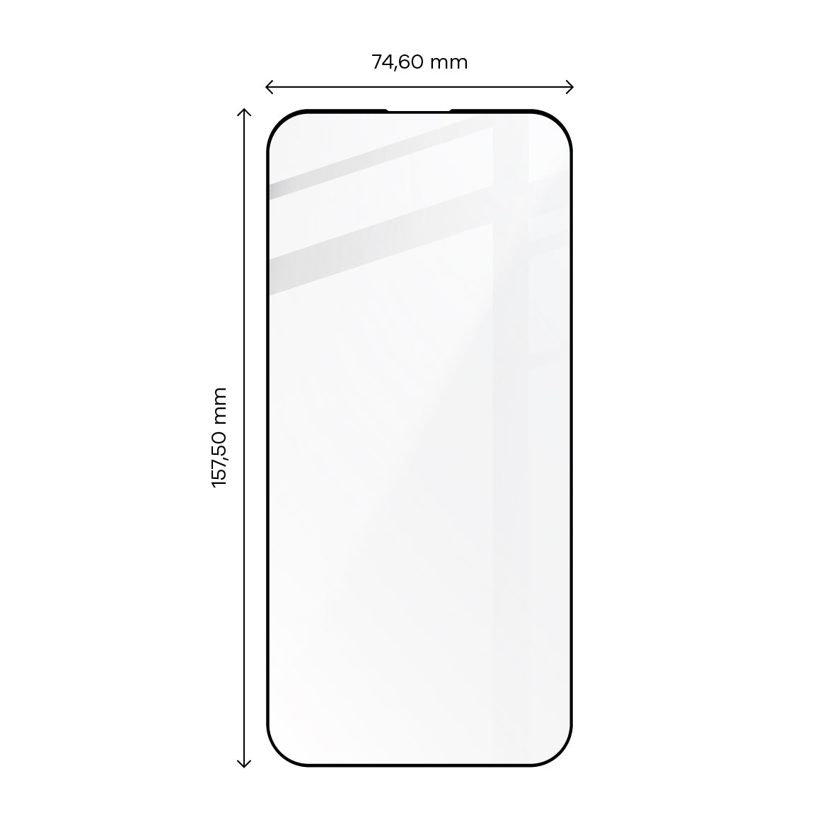 Gehärtetes Glas Bizon Glass Edge 2 für iPhone 14 Pro Max, schwarz