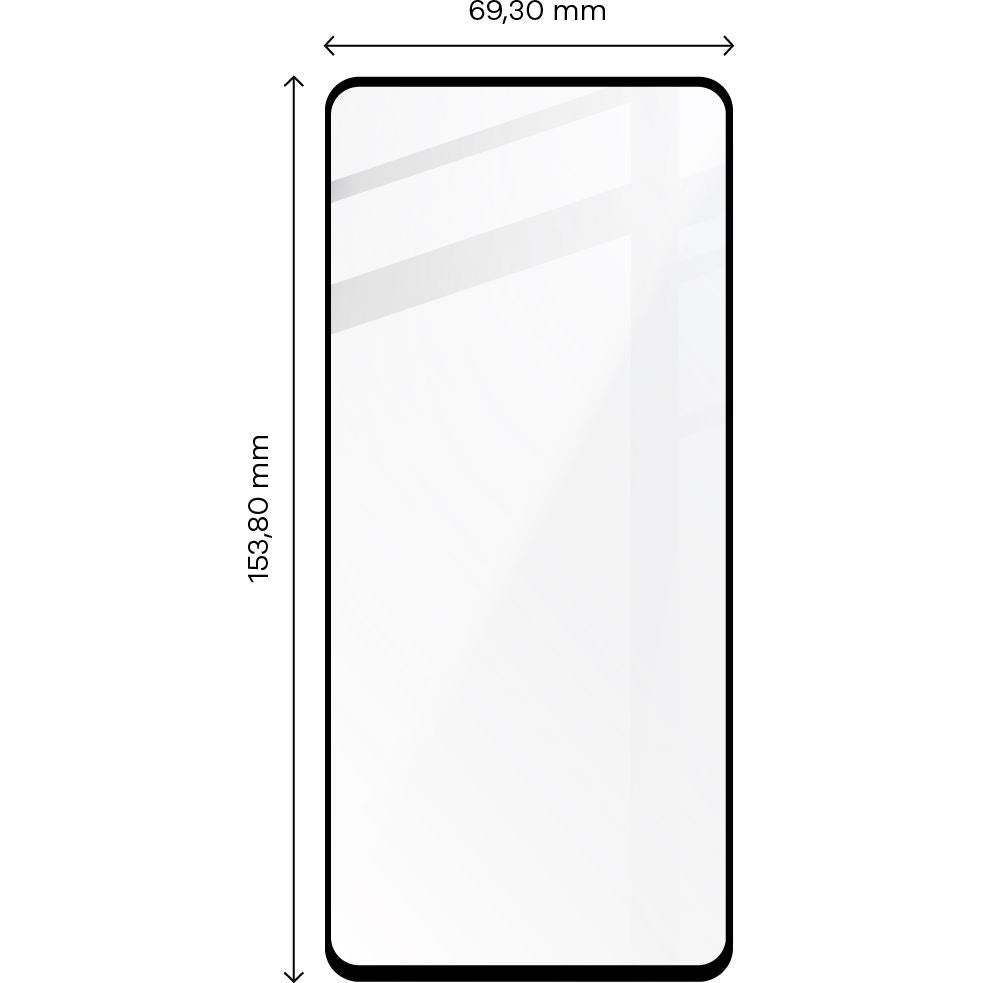 Gehärtetes Glas Bizon Glass Edge für Galaxy A53 5G, Schwarz