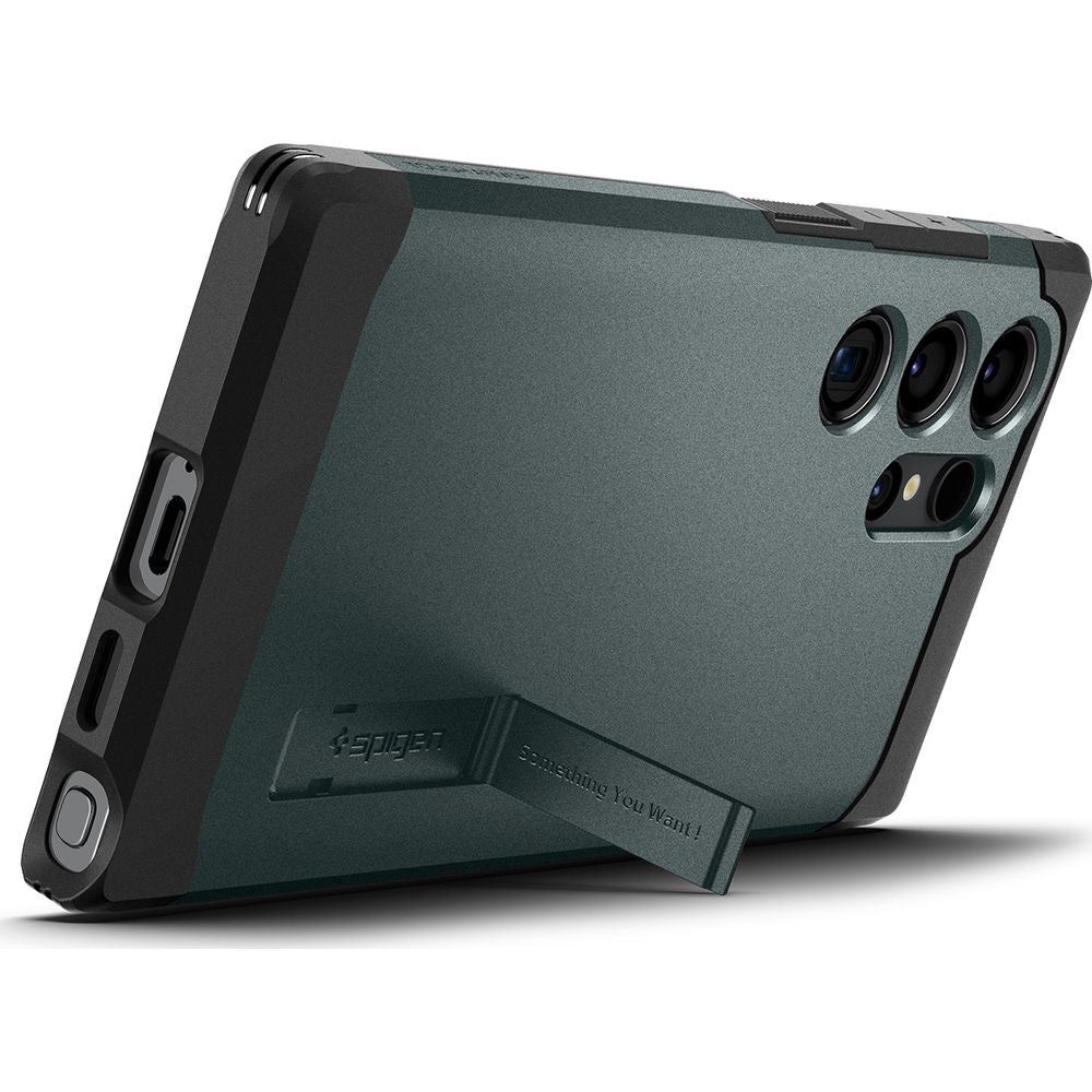 Schutzhülle für Galaxy S24 Ultra, Spigen Tough Armor, Grün