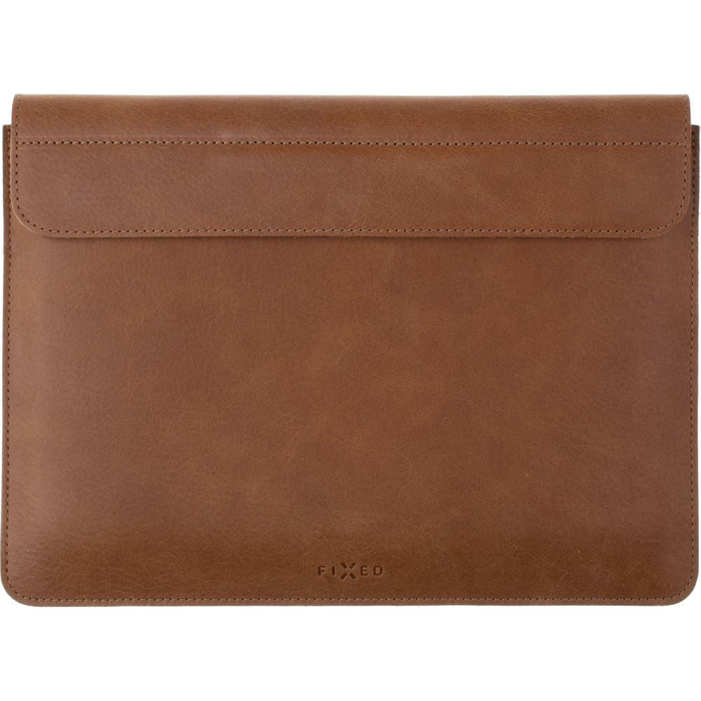 Leder-Schutzhülle Fixed Oxford für MacBook Air 13.6" M4 / M3 / M2, Braun