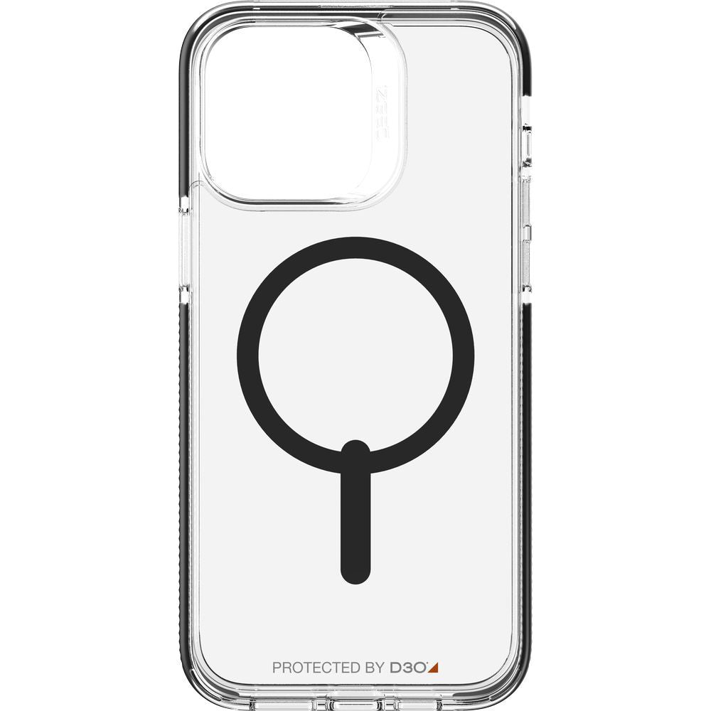Schutzhülle Gear4 Santa Cruz Snap für iPhone 14 Pro Max, Transparent mit Schwarzer Rahmen