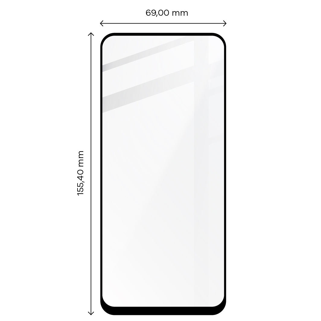 Gehärtetes Glas Bizon Glass Edge 2 für Oppo Reno 8T 4G, schwarz