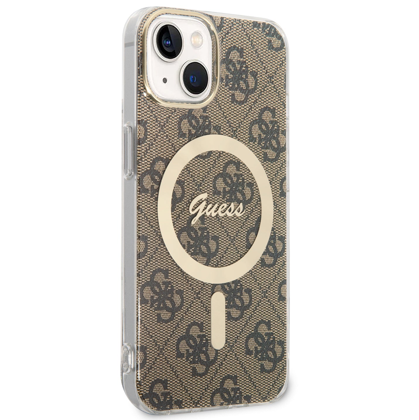 Guess Hardcase 4G MagSafe Tasche für iPhone 14, braun