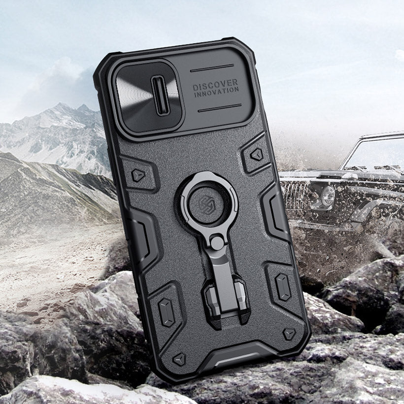 Schutzhülle Nillkin CamShield Armor Pro Magnetic für iPhone 14 Plus, Schwarz
