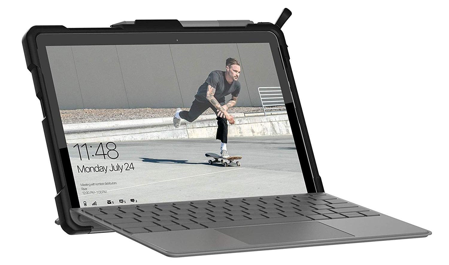 Schutzhülle Urban Armor Gear Metropolis für Surface Go 3/2/1, Schwarz
