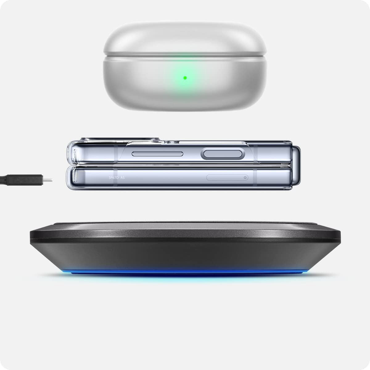 Schutzhülle Spigen Air Skin für Galaxy Z Flip4, Transparent