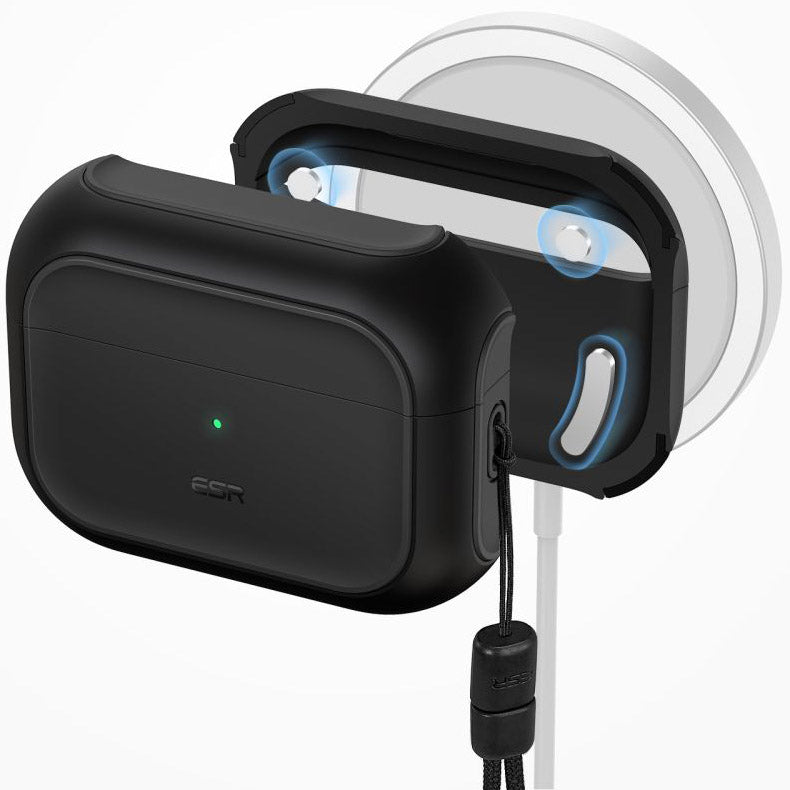 Schutzhülle ESR Orbit HaloLock MagSafe für AirPods Pro 1 / 2, Schwarz