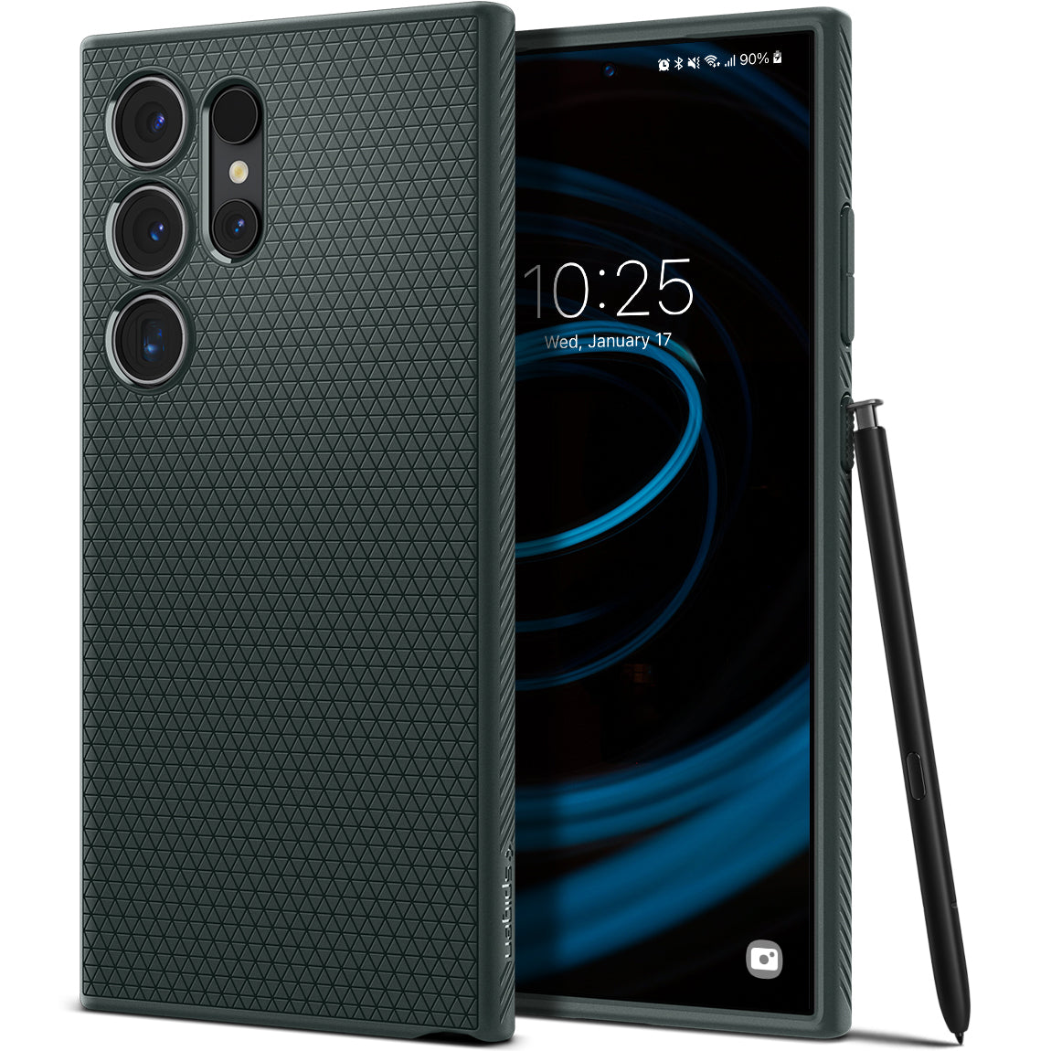 Schutzhülle für Galaxy S24 Ultra, Spigen Liquid Air, Grün