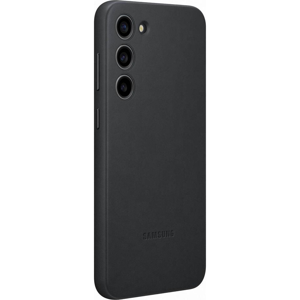 Schutzhülle Samsung Leather Cover für Galaxy S23 Plus, Schwarz