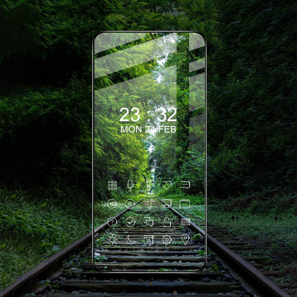 Gehärtetes Glas Bizon Glass Edge 2 für Galaxy S23 Plus, schwarz