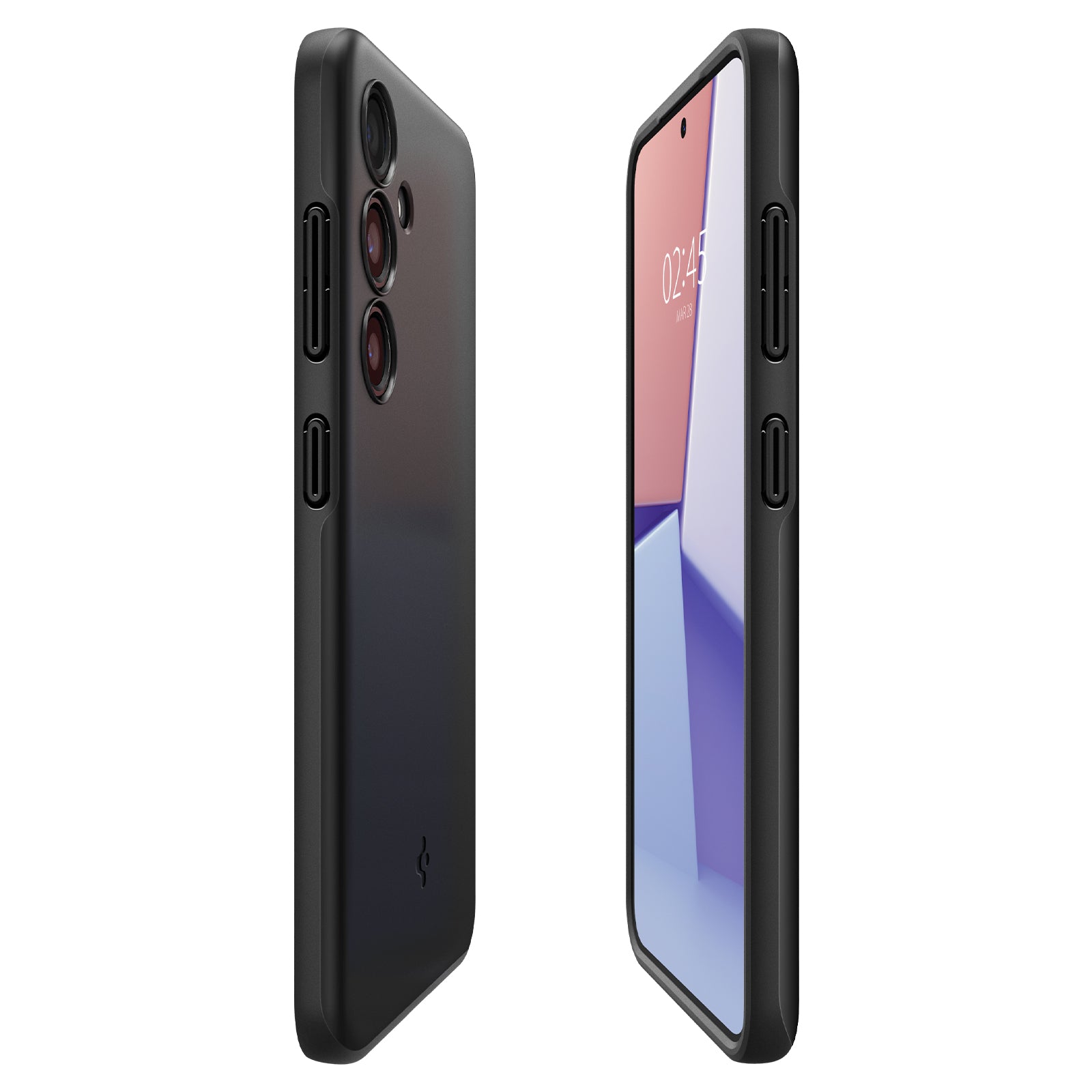 Schutzhülle für Galaxy S24, Spigen Thin Fit, Schwarz