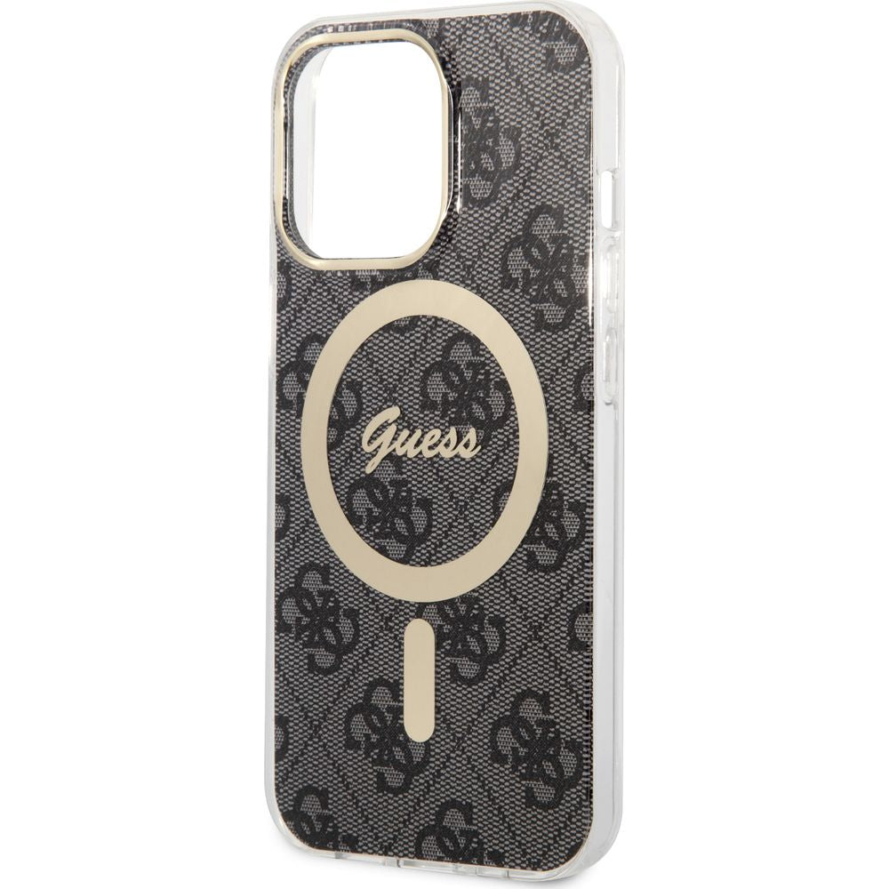 Guess Hardcase 4G MagSafe Tasche für iPhone 13 Pro, Schwarz