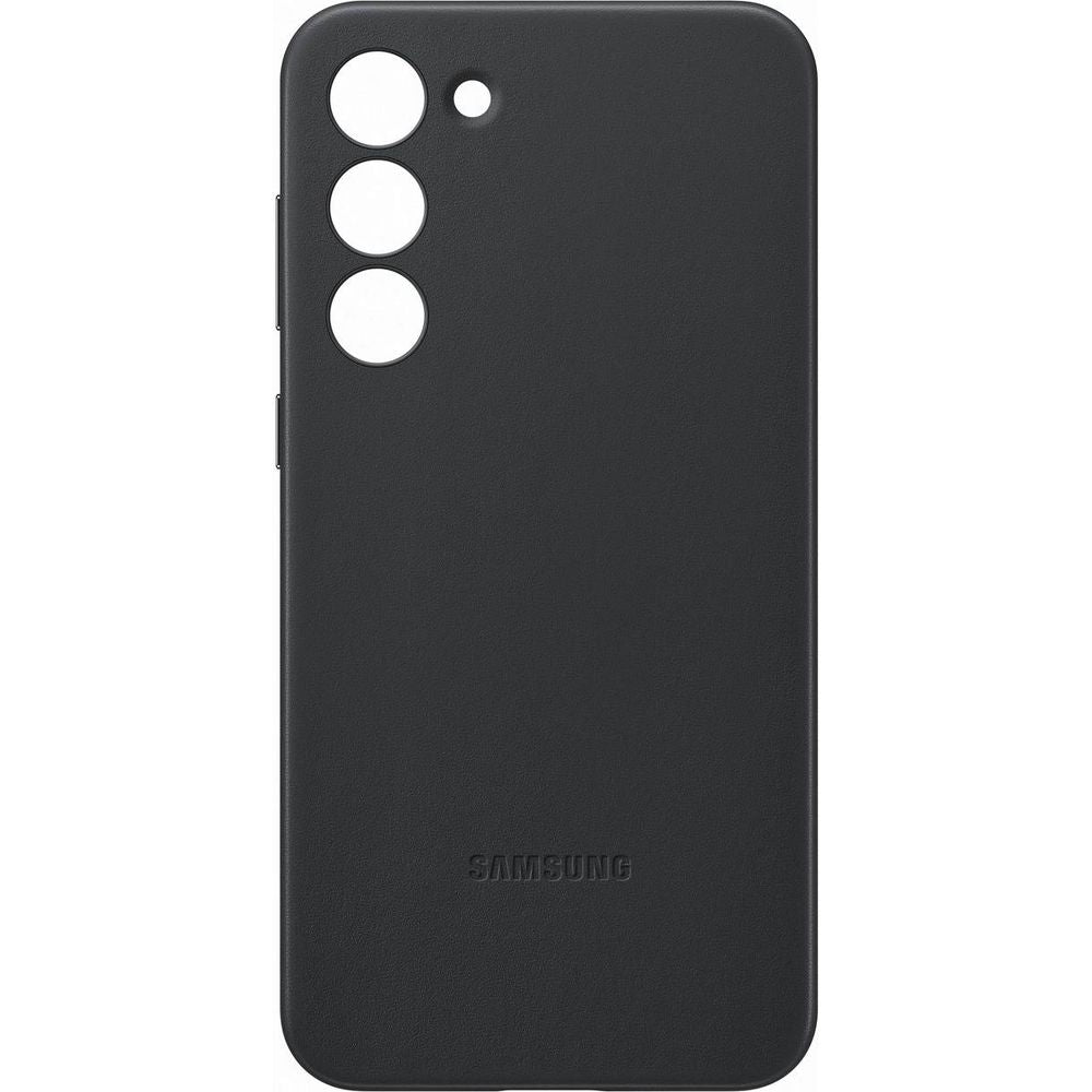 Schutzhülle Samsung Leather Cover für Galaxy S23 Plus, Schwarz