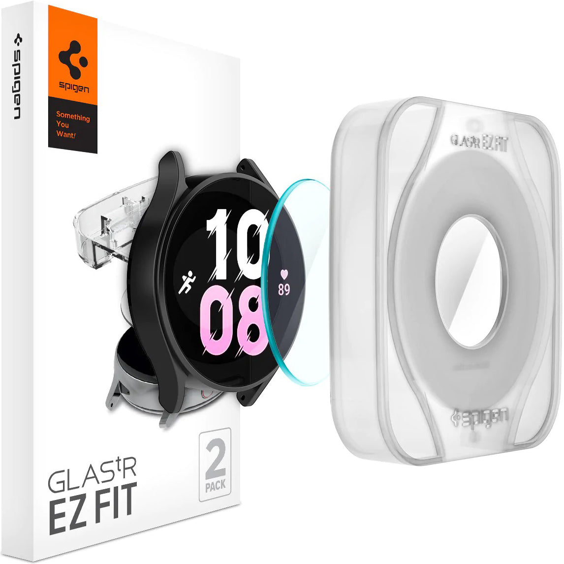 Glas für die Schutzhülle Spigen Glas.tR EZ Fit 2-Pack für Galaxy Watch 5 Pro 45mm