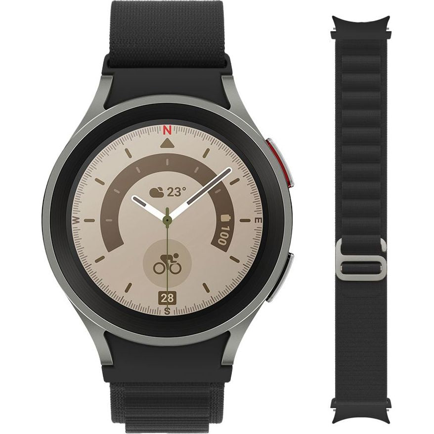 Armband für Galaxy Watch 6/5 Pro/5/4/3, Tech Protect Nylon Pro, Schwarz