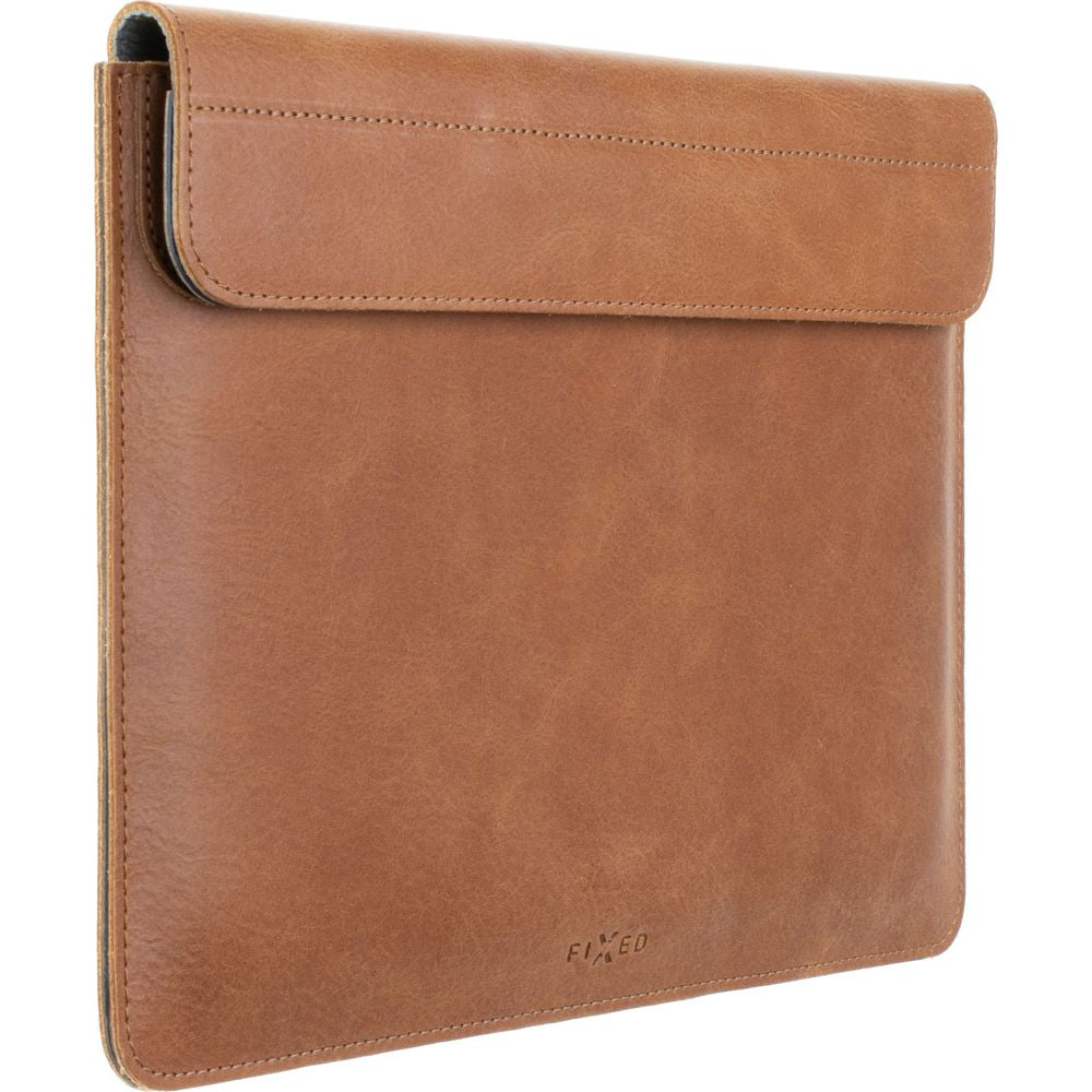 Leder-Schutzhülle Fixed Oxford für MacBook Air 13.6" M4 / M3 / M2, Braun