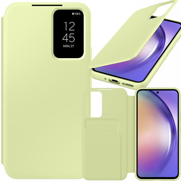 Schutzhülle Samsung Smart View Wallet Case für Galaxy A34 5G, Limette