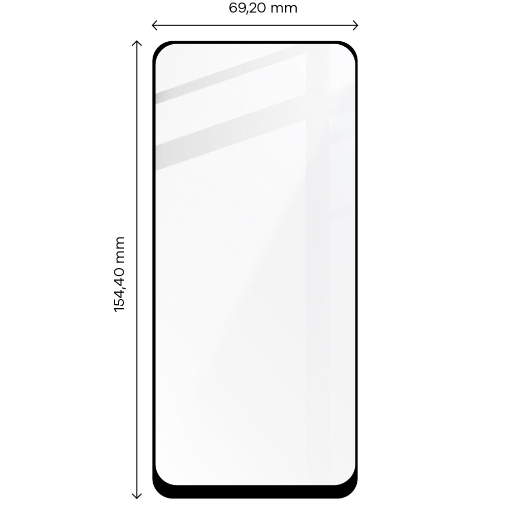 Gehärtetes Glas Bizon Glass Edge 2 für Xiaomi Redmi Note 12S, schwarz