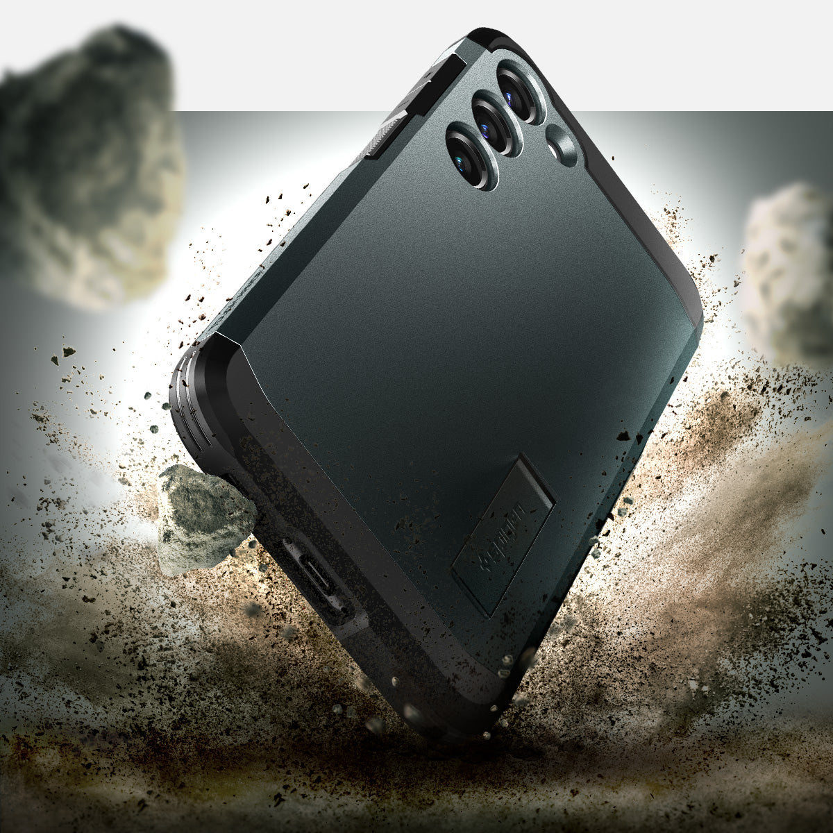 Schutzhülle Spigen Tough Armor für Galaxy S23, Grün